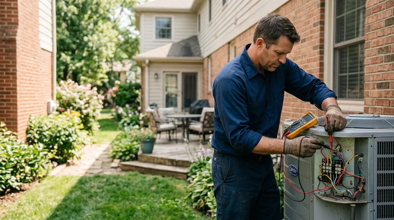 HVAC technician working near Georgetown, OH